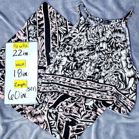 LONDON STYLE | SLEEVELESS FLOOR LENGTH FLORAL MAXI DRESS - Picture 15 of 15